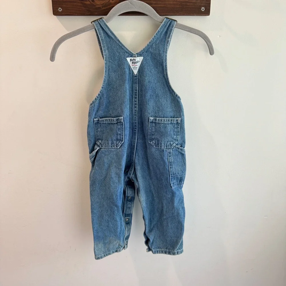 Vintage Baby OshKosh B'gosh‎ Denim Overalls Blue Vestbak 24 Months 862-0219